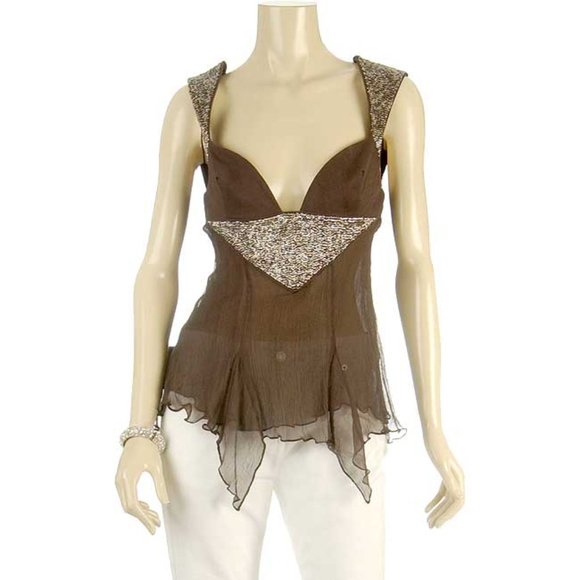 sass & bide Tops - SASS & BIDE 'WHATSOEVER' TOP - 100% SILK - BEADED - NEW WITH TAGS